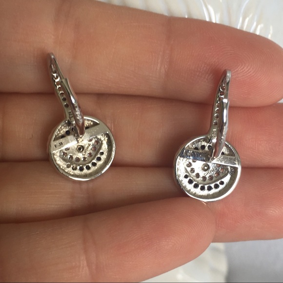 NWT!  Sterling silver evil eye earrings - Picture 6 of 7